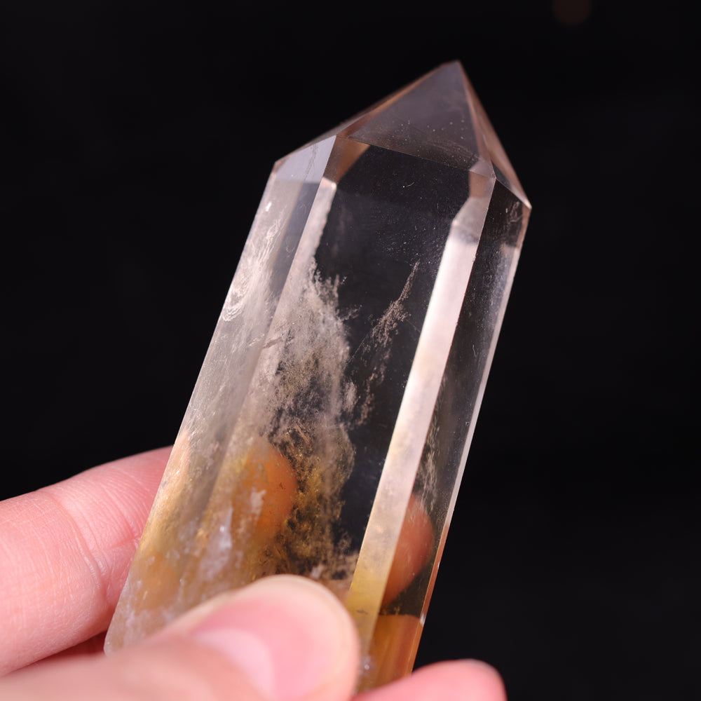 Tour de cristal de prospérité en citrine pour la richesse