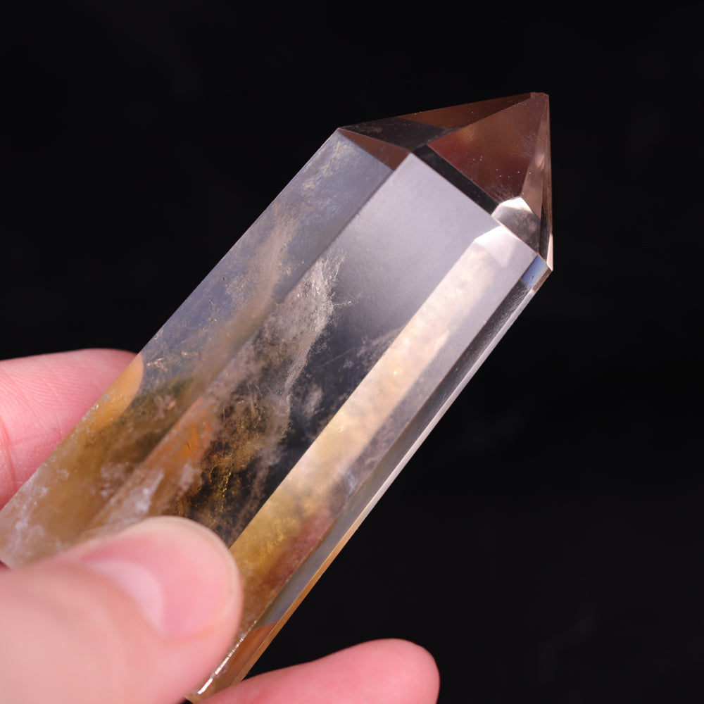 Tour de cristal de prospérité en citrine pour la richesse