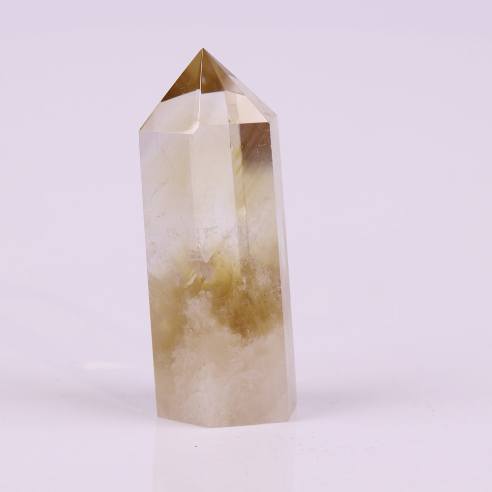 Tour de cristal de prospérité en citrine pour la richesse