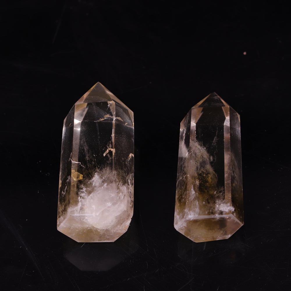Tour de cristal de prospérité en citrine pour la richesse