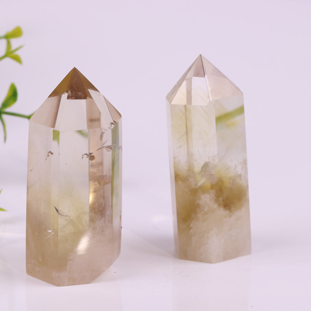 Tour de cristal de prospérité en citrine pour la richesse