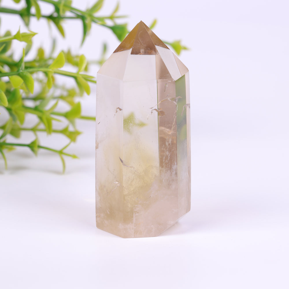 Tour de cristal de prospérité en citrine pour la richesse