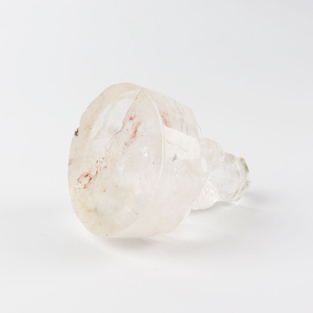Clear Quartz Skull Crystal Point 3-4 inches Carving