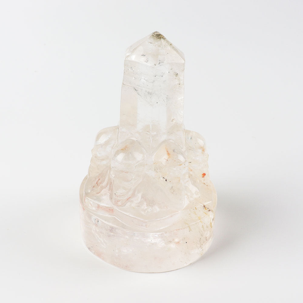 Clear Quartz Skull Crystal Point 3-4 inches Carving