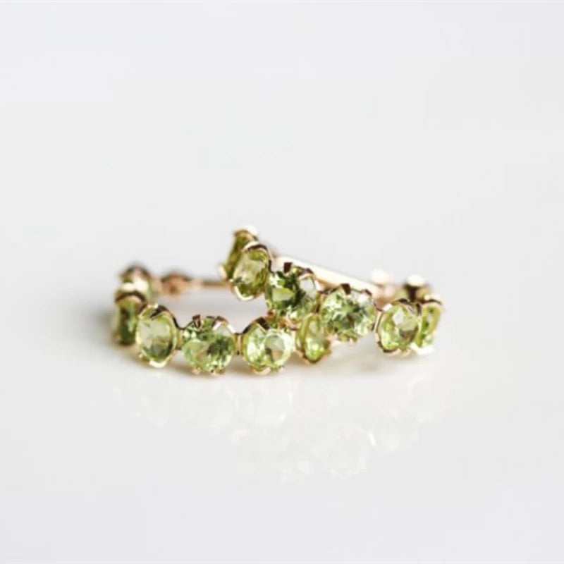 Coffret Bracelet et Boucles d'Oreilles Péridot Cléopâtre