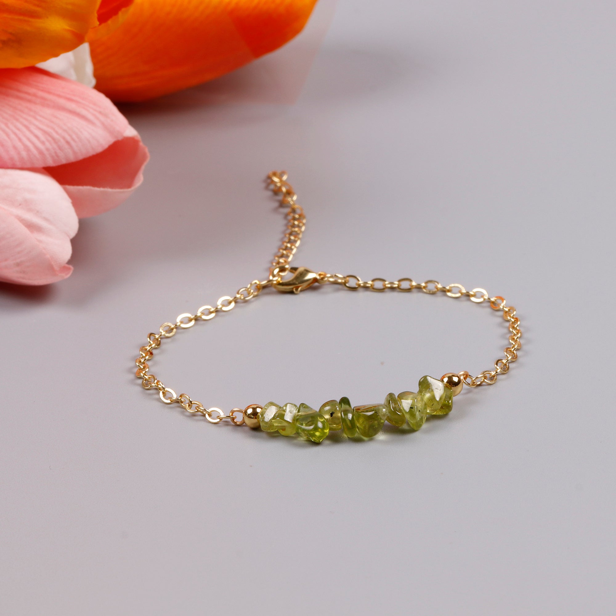 Coffret Bracelet et Boucles d'Oreilles Péridot Cléopâtre