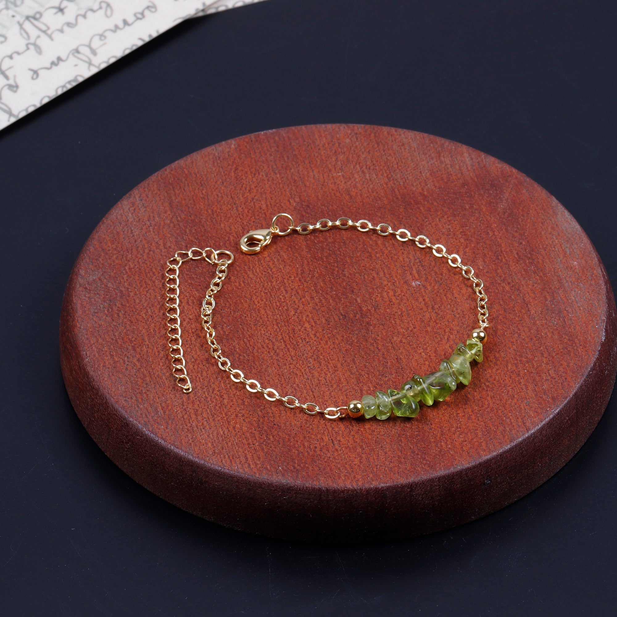 Coffret Bracelet et Boucles d'Oreilles Péridot Cléopâtre