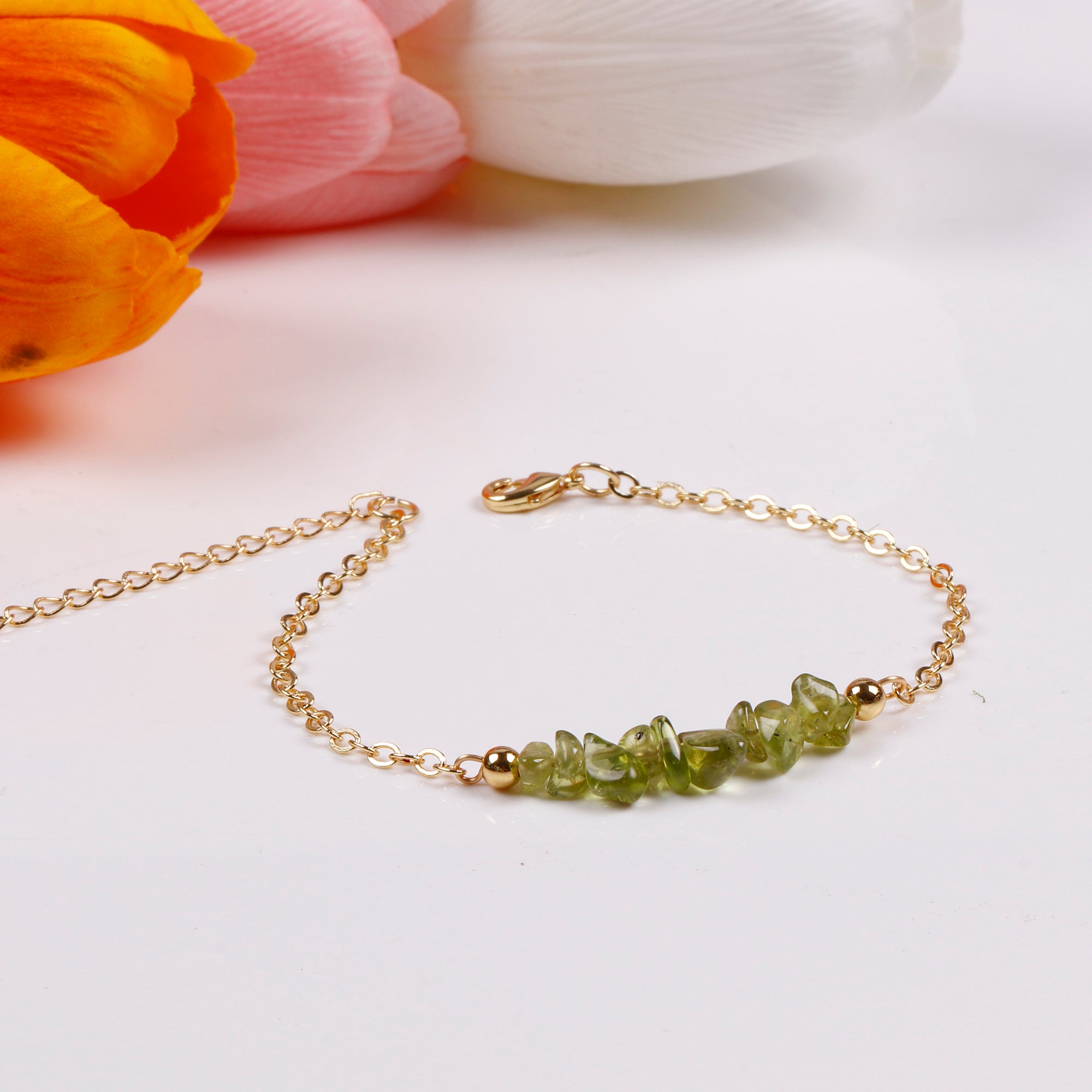 Coffret Bracelet et Boucles d'Oreilles Péridot Cléopâtre