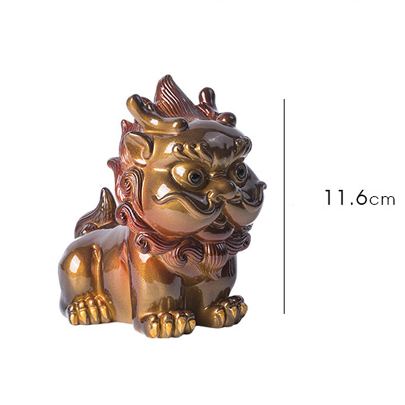 Figurine à thé PiXiu en résine changeante de couleur | Décoration d'intérieur zen