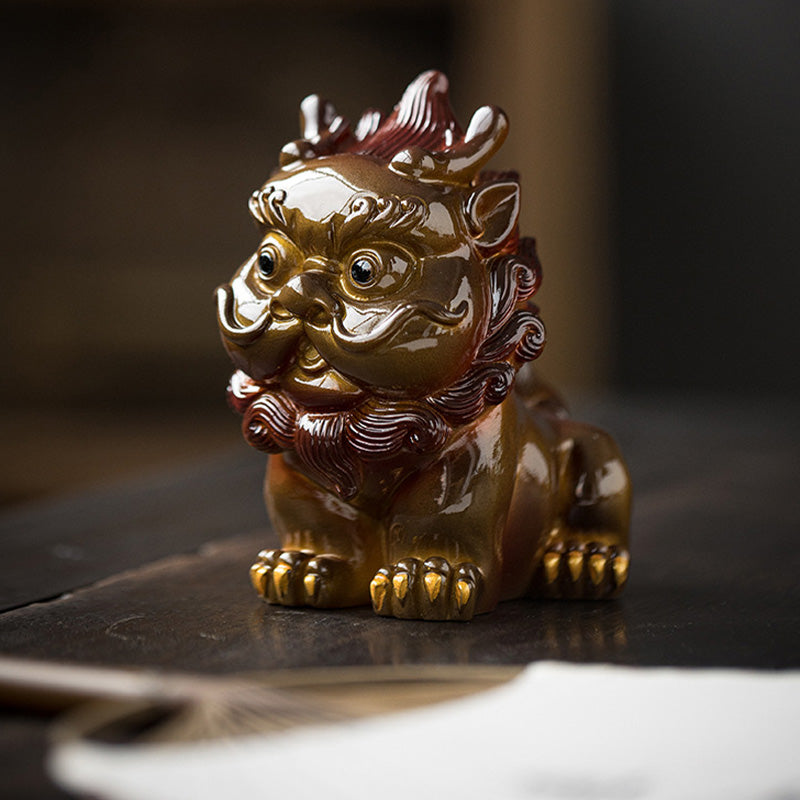 Figurine à thé PiXiu en résine changeante de couleur | Décoration d'intérieur zen
