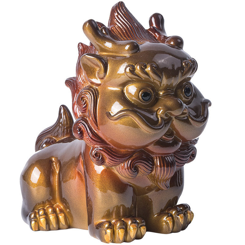 Figurine à thé PiXiu en résine changeante de couleur | Décoration d'intérieur zen