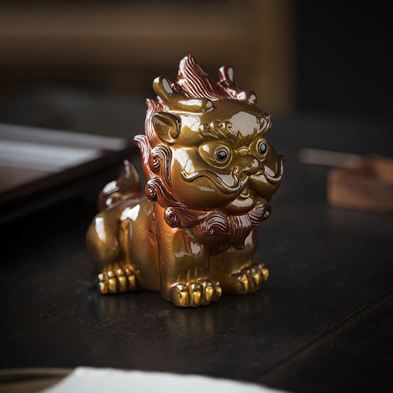 Figurine à thé PiXiu en résine changeante de couleur | Décoration d'intérieur zen