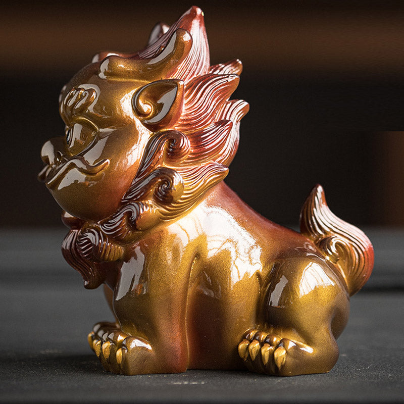 Figurine à thé PiXiu en résine changeante de couleur | Décoration d'intérieur zen