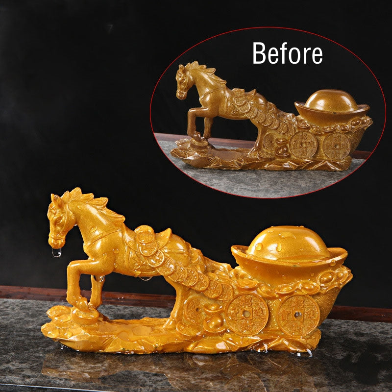 Figurine de dragon chinois en résine changeant de couleur pour la chance et le succès