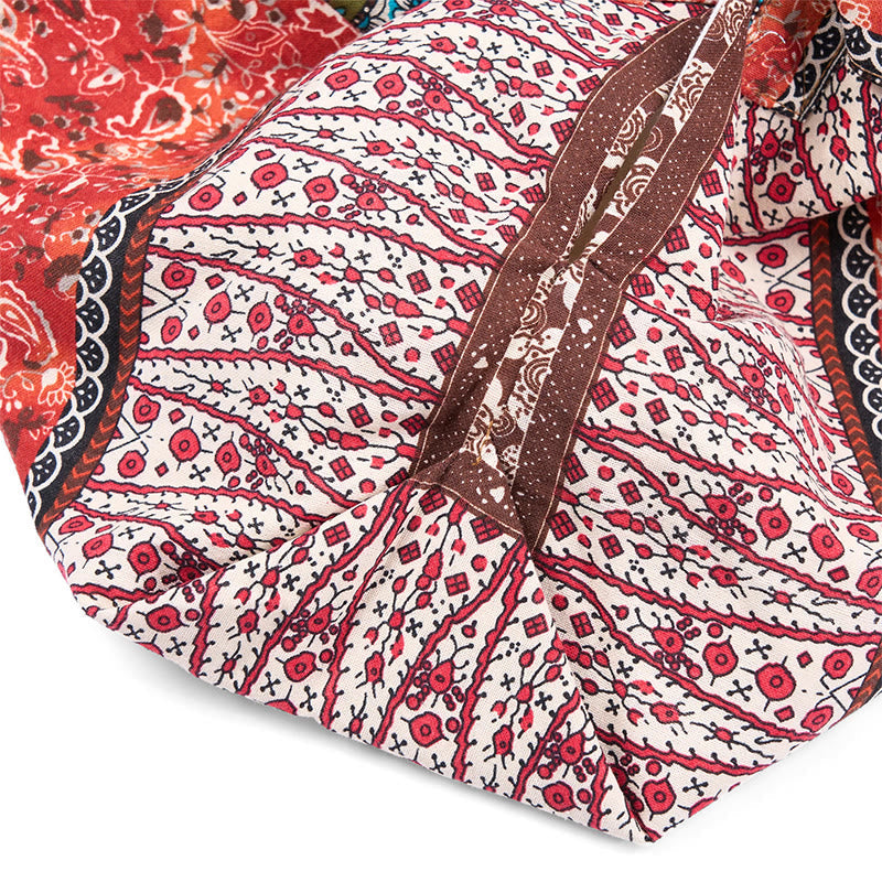 Sac à bandoulière en coton à rayures colorées pour les essentiels du yoga