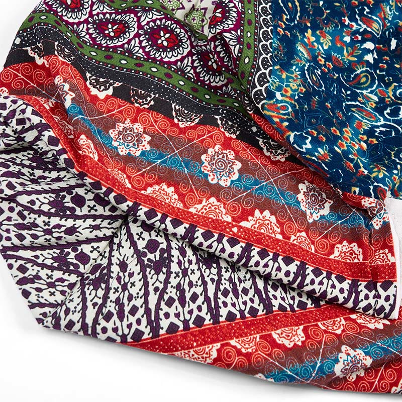 Sac à bandoulière en coton à rayures colorées pour les essentiels du yoga