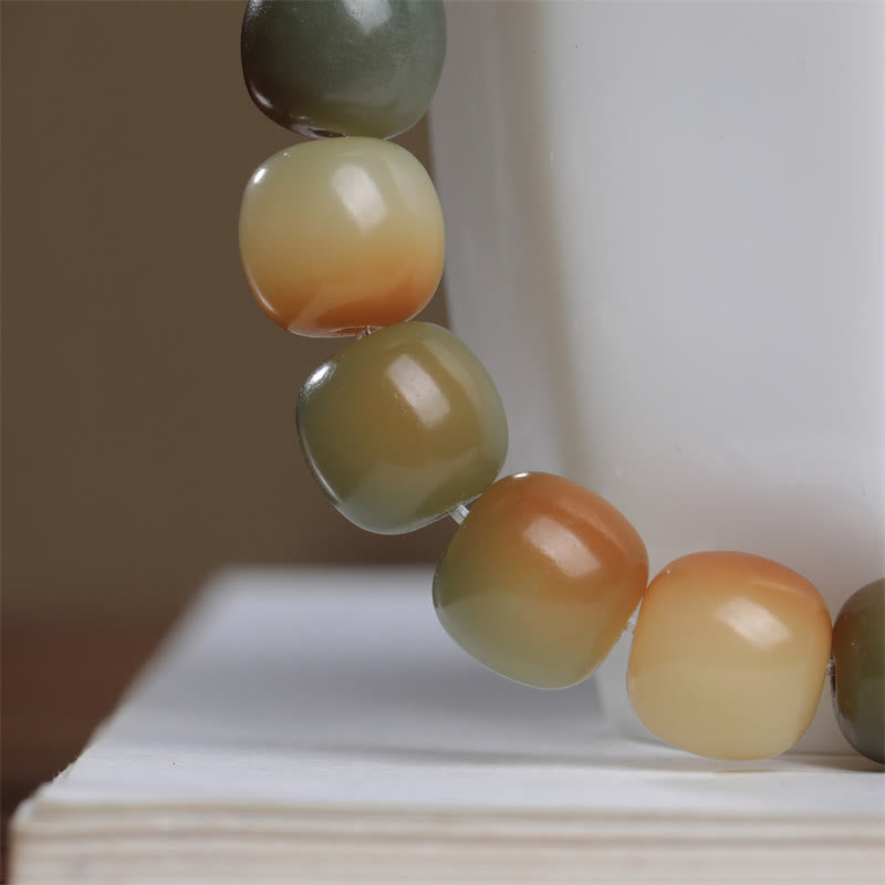 Bracelet spirituel coloré en graines de Bodhi pour la sagesse et la paix