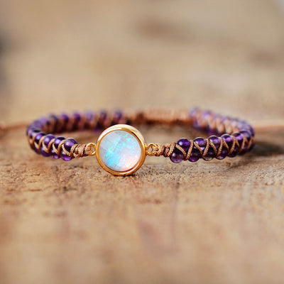 Bracelet de protection en pierres précieuses colorées de Bohème