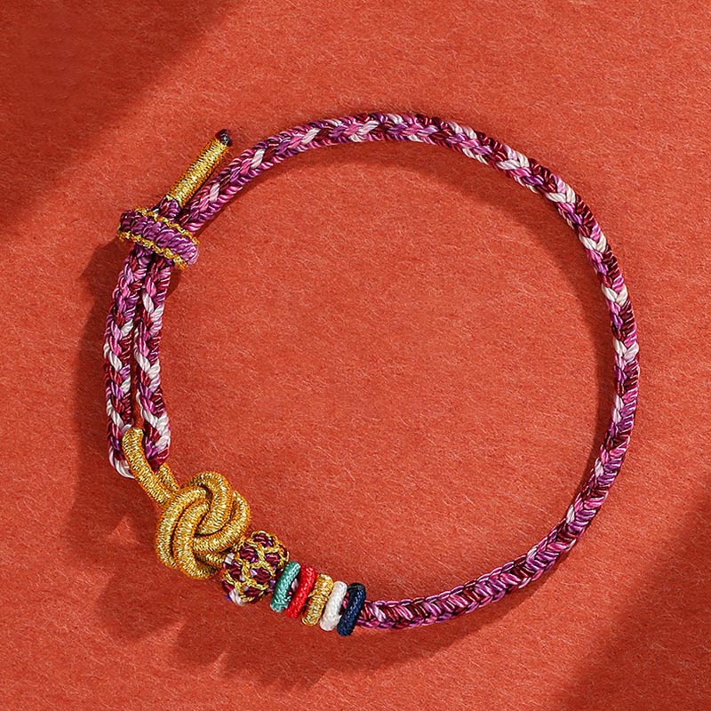 Bracelet de protection coloré en corde de Dunhuang pour l'équilibre spirituel