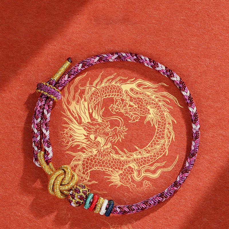 Bracelet de protection coloré en corde de Dunhuang pour l'équilibre spirituel