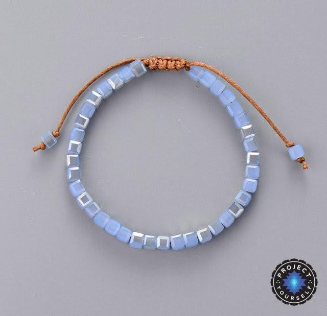 Bracelet d'amitié en cristal irisé coloré