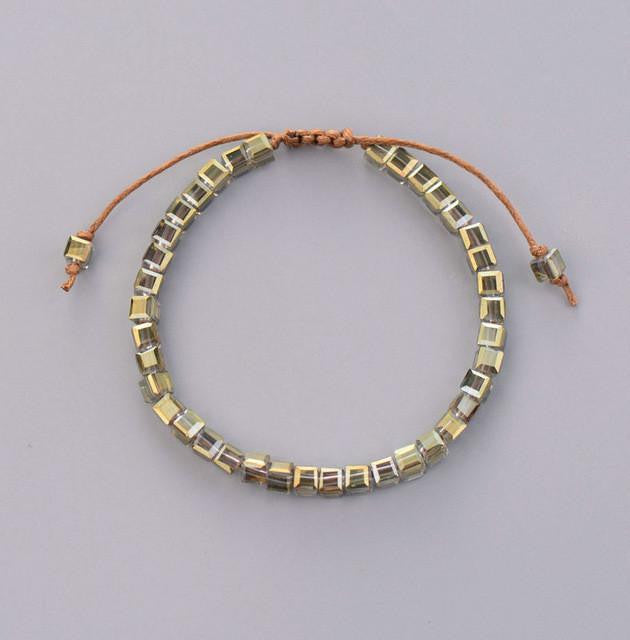 Bracelet d'amitié en cristal irisé coloré
