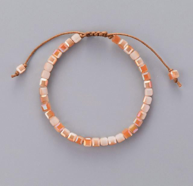Bracelet d'amitié en cristal irisé coloré