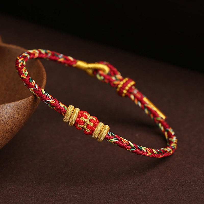 Bracelet spirituel coloré avec nœud King Kong pour la chance et la protection