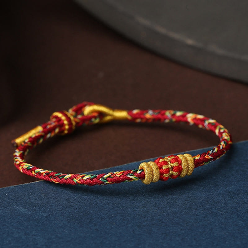 Bracelet spirituel coloré avec nœud King Kong pour la chance et la protection
