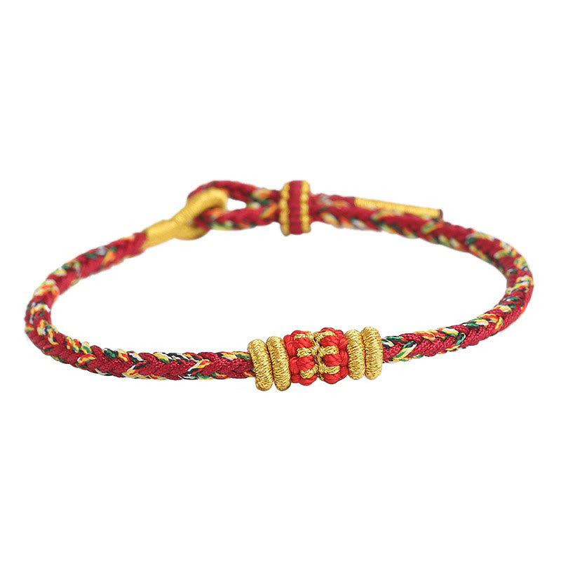 Bracelet spirituel coloré avec nœud King Kong pour la chance et la protection