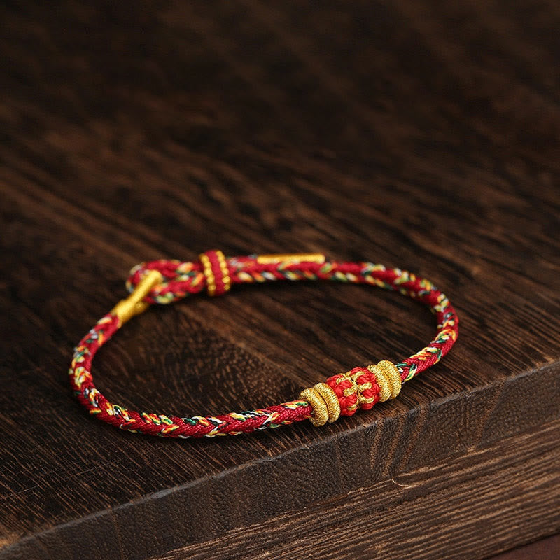 Bracelet spirituel coloré avec nœud King Kong pour la chance et la protection