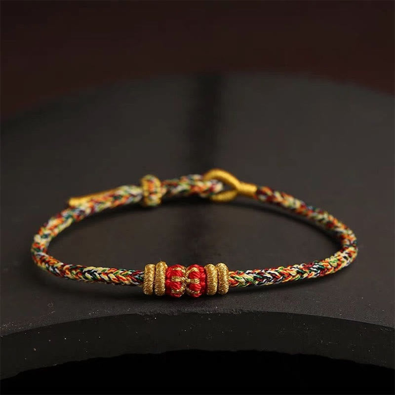 Bracelet spirituel coloré avec nœud King Kong pour la chance et la protection