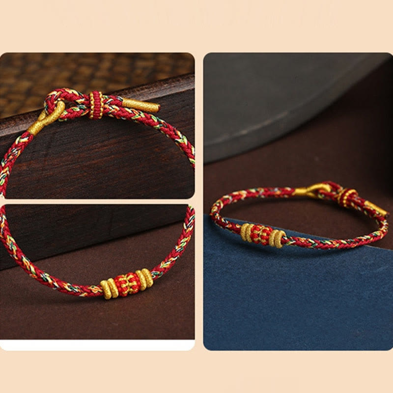 Bracelet spirituel coloré avec nœud King Kong pour la chance et la protection