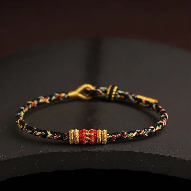 Bracelet spirituel coloré avec nœud King Kong pour la chance et la protection