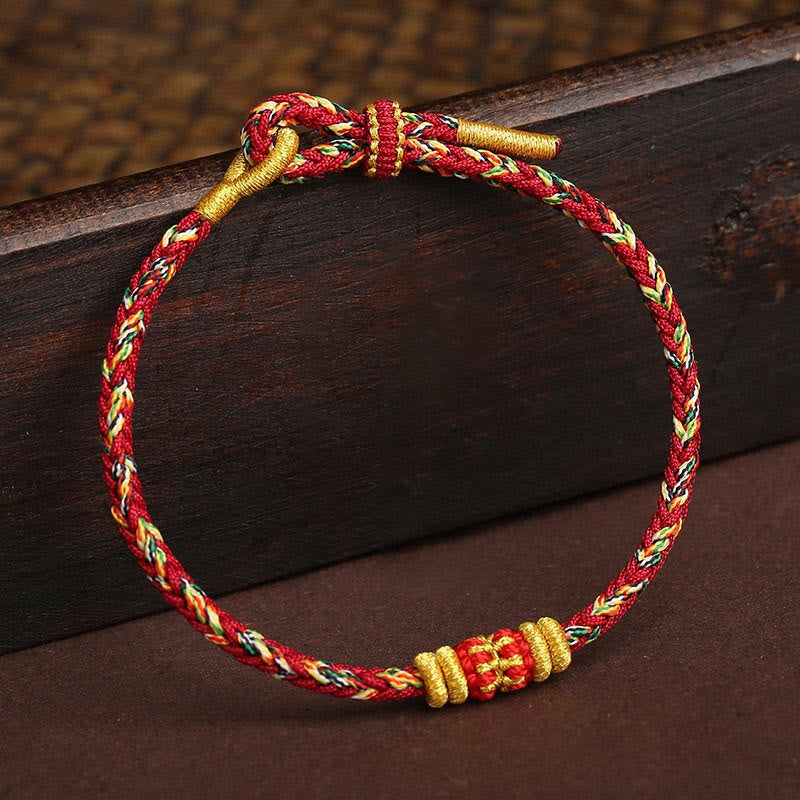 Bracelet spirituel coloré avec nœud King Kong pour la chance et la protection
