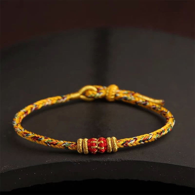 Bracelet spirituel coloré avec nœud King Kong pour la chance et la protection