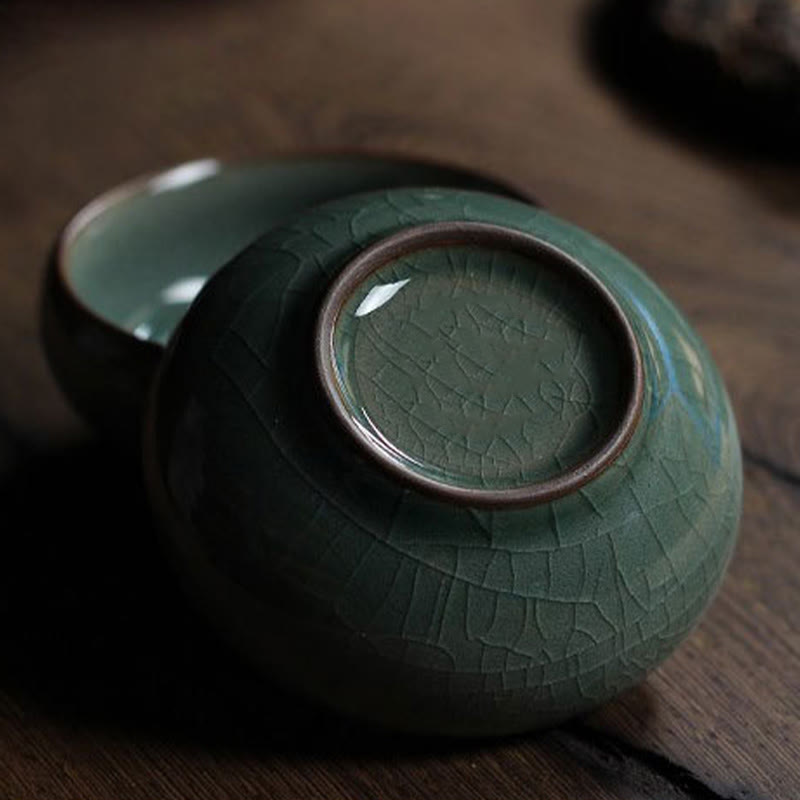 Tasse à thé en céramique motif carpes koï colorées 60 ml | Décor Zen