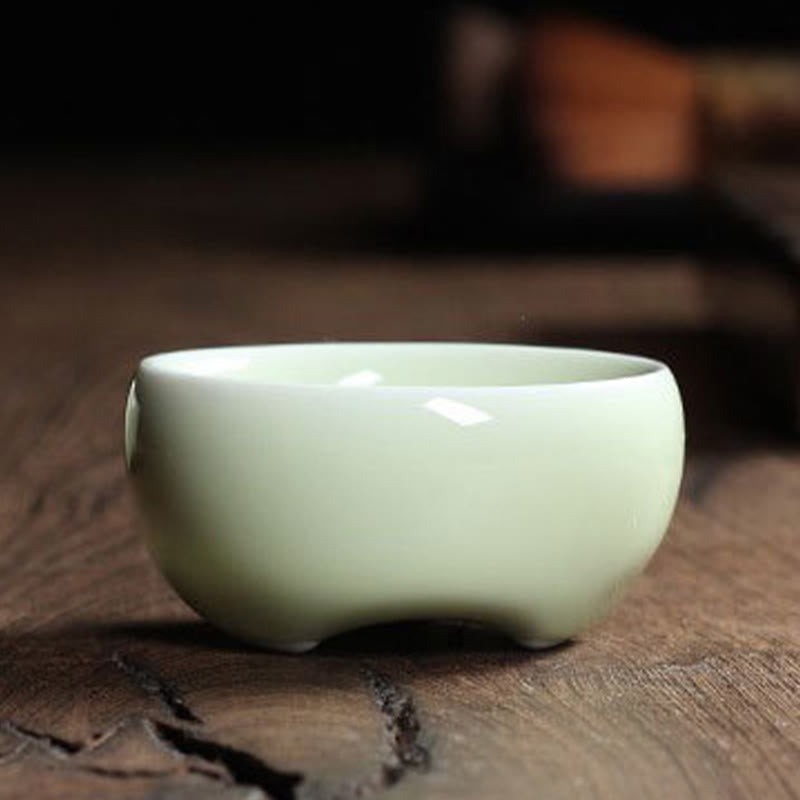 Tasse à thé en céramique motif carpes koï colorées 60 ml | Décor Zen