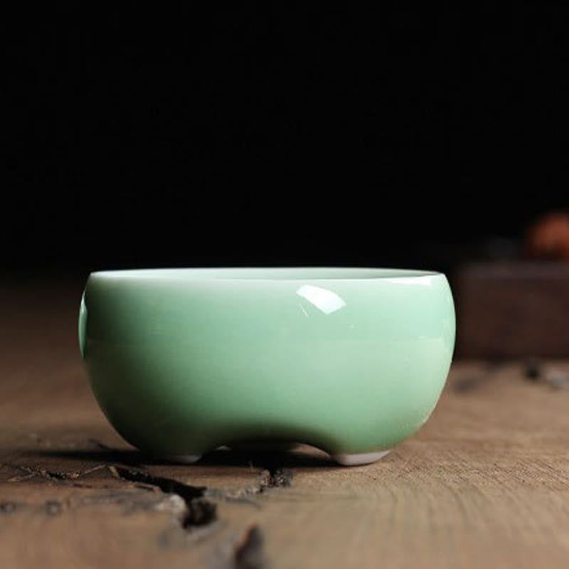 Tasse à thé en céramique motif carpes koï colorées 60 ml | Décor Zen