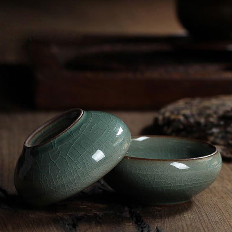 Tasse à thé en céramique motif carpes koï colorées 60 ml | Décor Zen