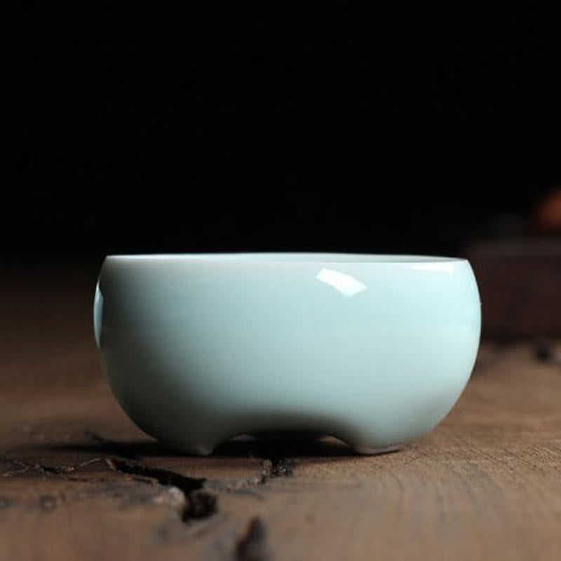 Tasse à thé en céramique motif carpes koï colorées 60 ml | Décor Zen