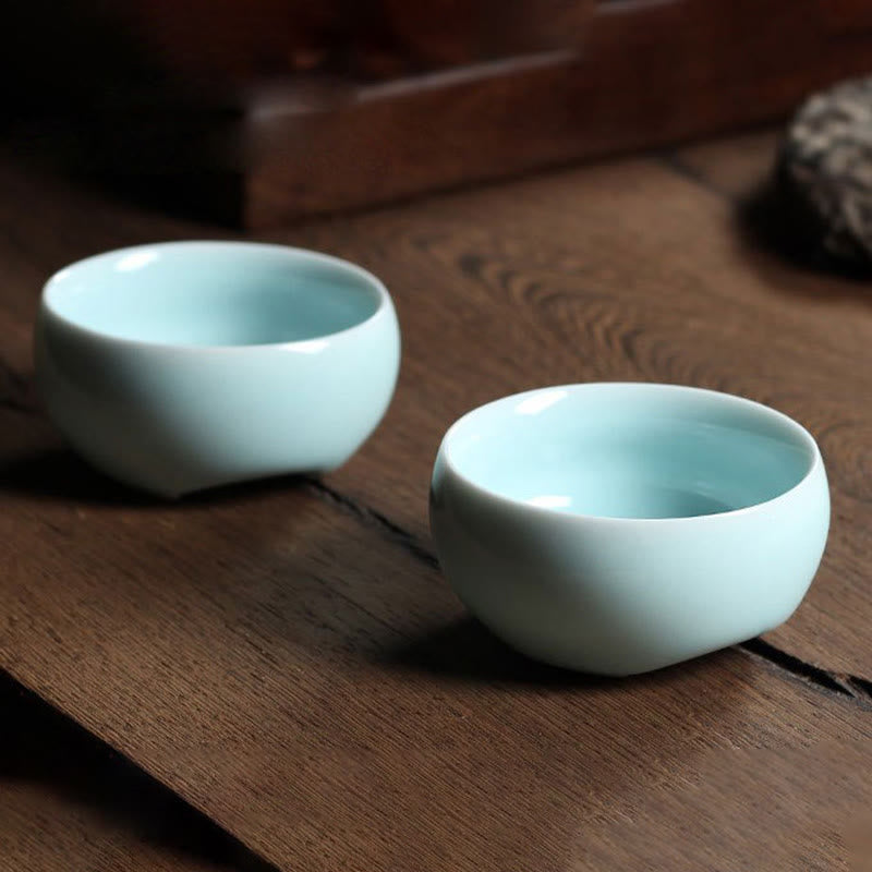 Tasse à thé en céramique motif carpes koï colorées 60 ml | Décor Zen