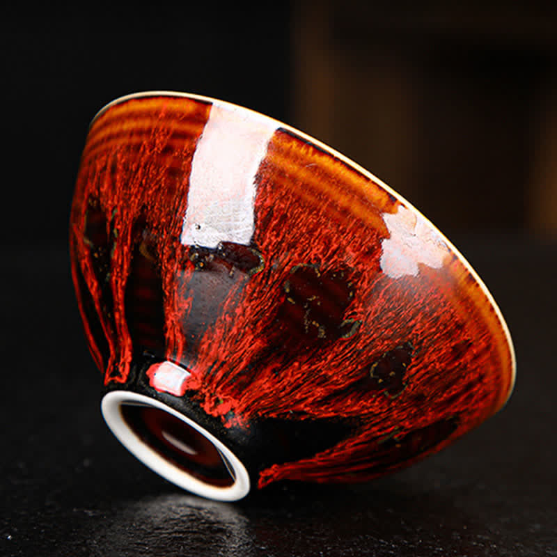 Tasse à thé en céramique colorée en forme de feuille d'érable 110 ml pour un thé réconfortant