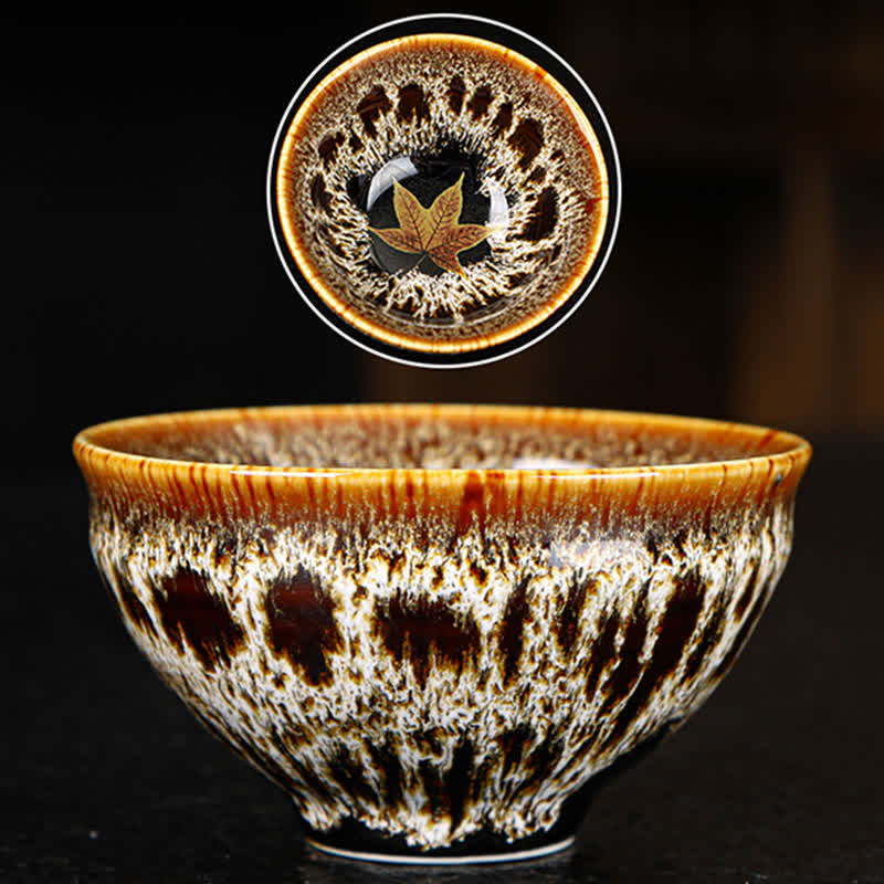 Tasse à thé en céramique colorée en forme de feuille d'érable 110 ml pour un thé réconfortant