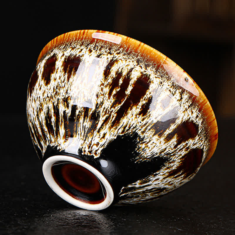 Tasse à thé en céramique colorée en forme de feuille d'érable 110 ml pour un thé réconfortant