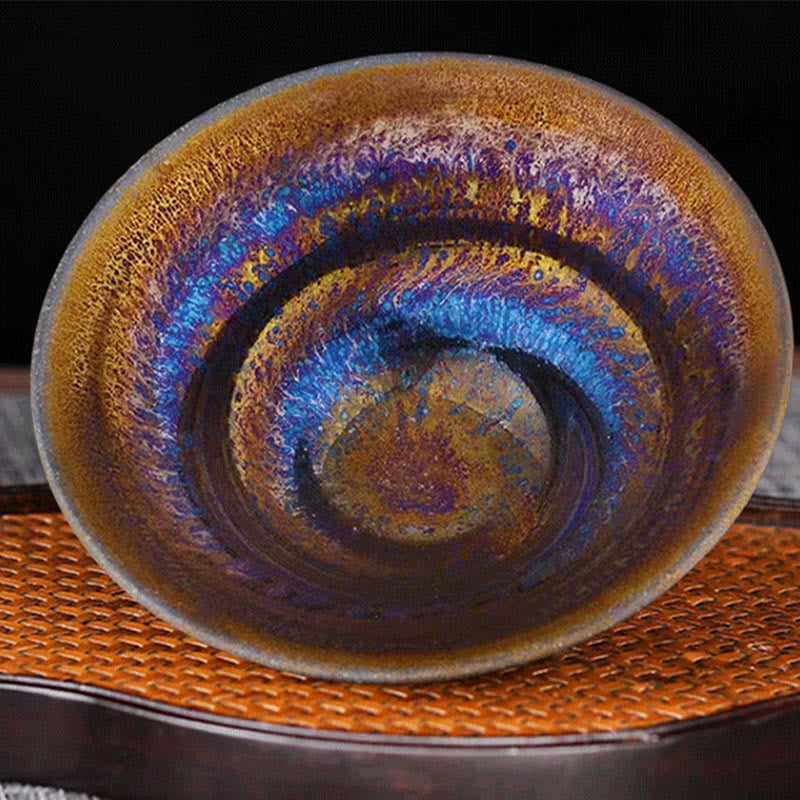 Tasse à thé en céramique colorée de la Voie lactée Jian Zhan 10,5 cm