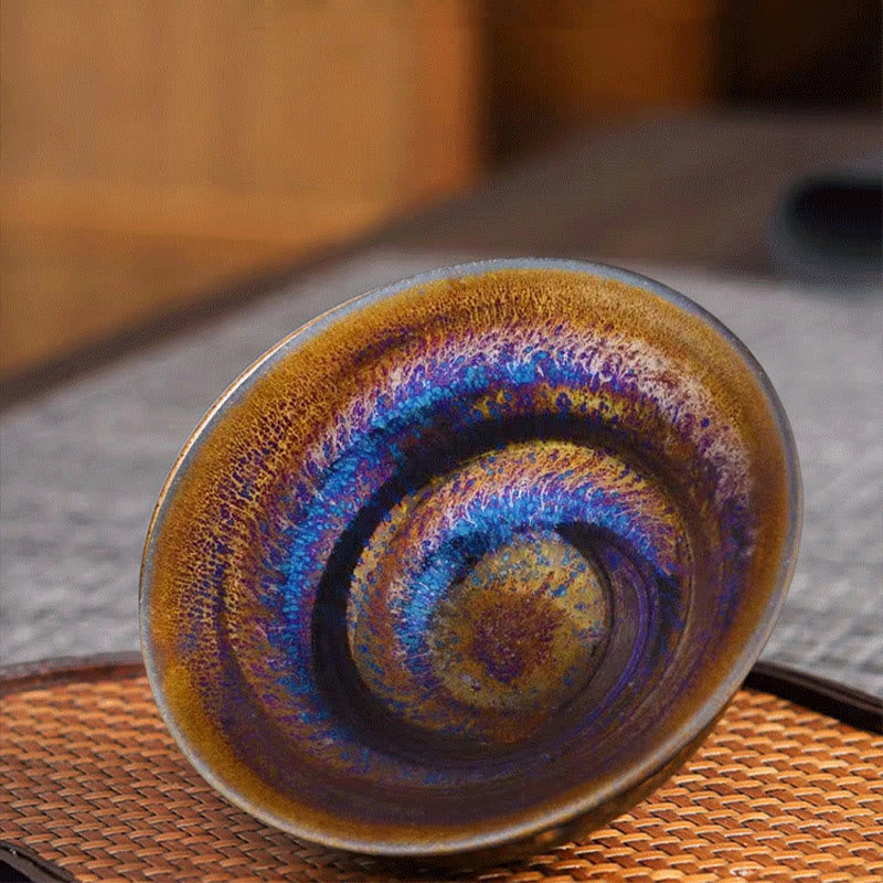 Tasse à thé en céramique colorée de la Voie lactée Jian Zhan 10,5 cm