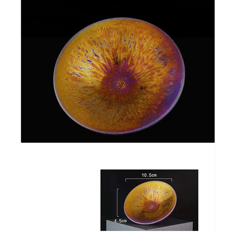 Tasse à thé en céramique colorée de la Voie lactée Jian Zhan 10,5 cm