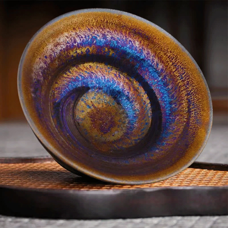 Tasse à thé en céramique colorée de la Voie lactée Jian Zhan 10,5 cm