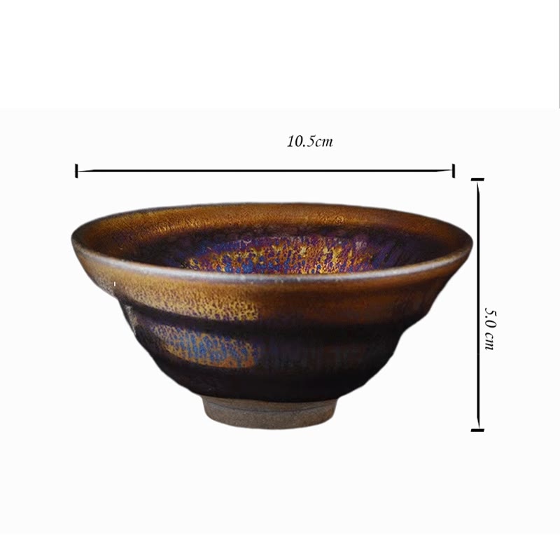 Tasse à thé en céramique colorée de la Voie lactée Jian Zhan 10,5 cm